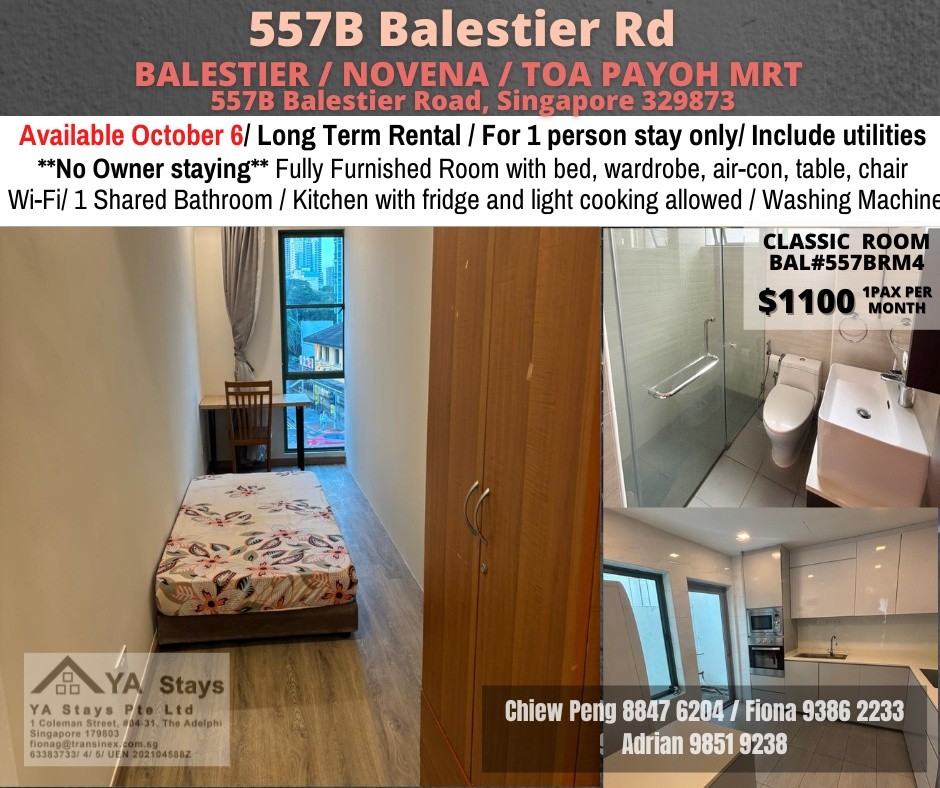 "Room for rent / BALESTIER / NOVENA / TOA PAYOH MRT / Common room / 1pax stay / Available October 6"		 - Toa Payoh 大巴窯 - 分租房間 - Homates 新加坡