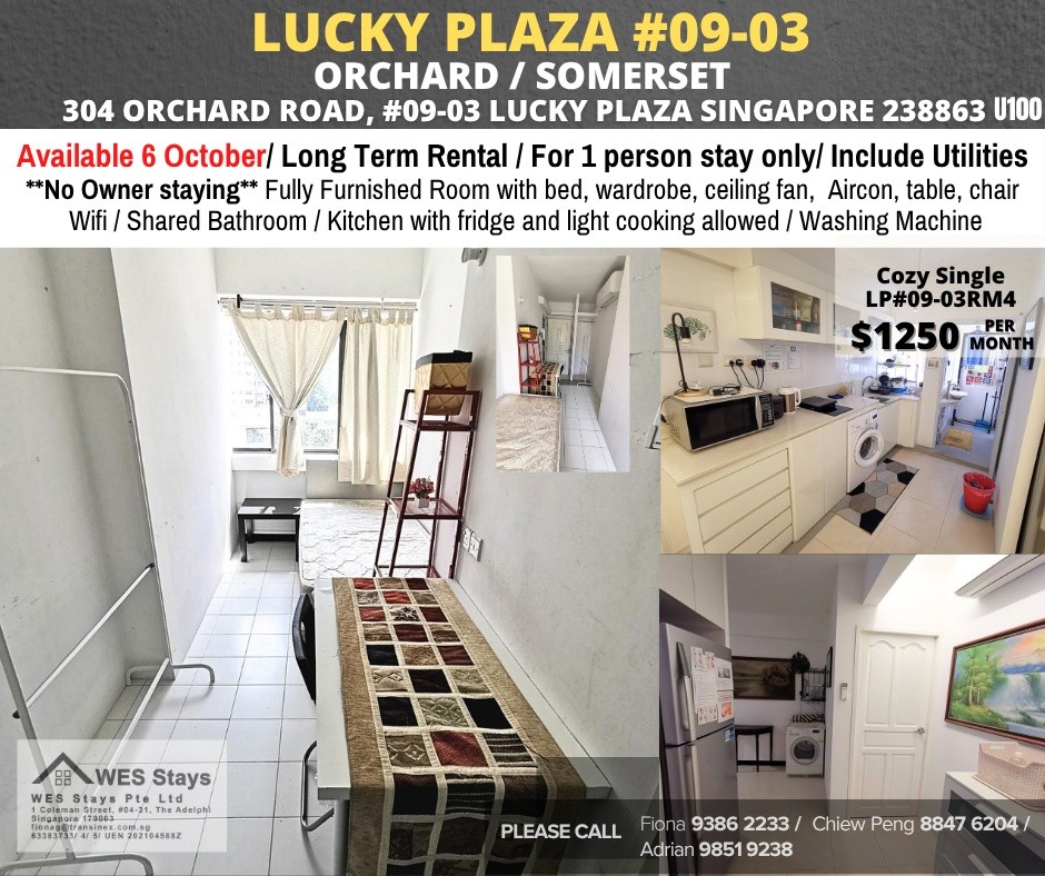 Room for rent / ORCHARD / SOMERSET / Common room / 1pax stay / Available 6 Oct - River Valley 裡峇峇利 - 分租房間 - Homates 新加坡