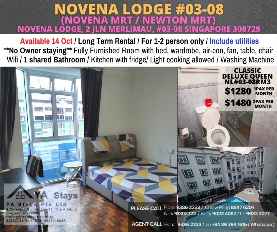 Room for rent / Novena MRT / Common room / 1pax stay / Available 14 Oct - Novena 諾維娜 - 分租房間 - Homates 新加坡