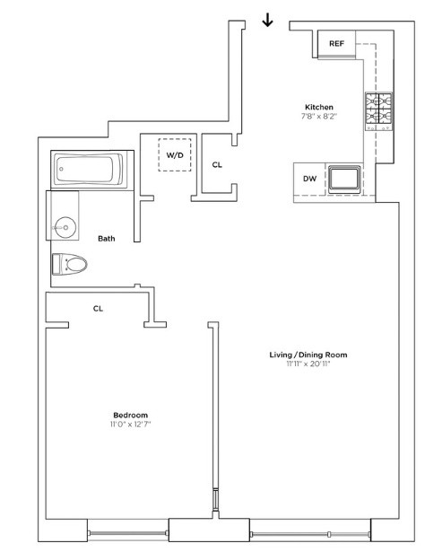 纽约曼哈顿哈乐门区室内洗衣机一室一厅公寓$3200/月 - New York - 分租单间 - Homates 美国