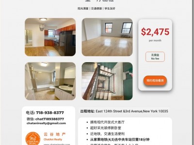 纽约曼哈顿Manhattan_东哈乐门_装修新一室一厅出租 - 208 East 124th Street,New York,NY 10035
